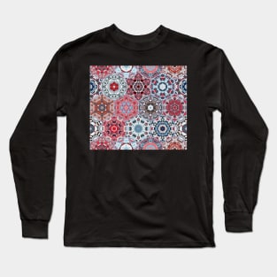 Hexagonal Oriental and ethnic motifs in patterns. Long Sleeve T-Shirt